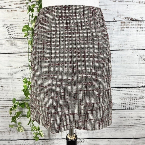 Banana Republic Skirt 0 Red Black Plaid Above Knee A Line Pockets Career Preppy - Picture 1 of 9